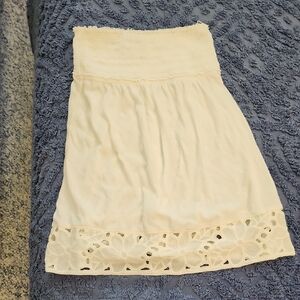 Abercrombie & Fitch Cream Strapless Top